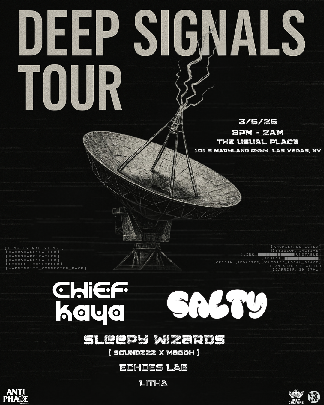 Deep Signals Tour w/ Chief Kaya & Salty flyer